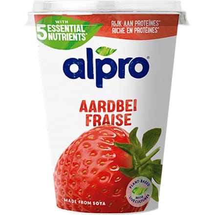 Plantaardige Variatie Yoghurt Aardbei