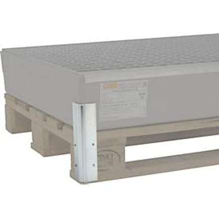 Opschroefbare hoek voor GVK pallet opvangbak 150, gegalvaniseerd staal, 2 stuks met schroeven