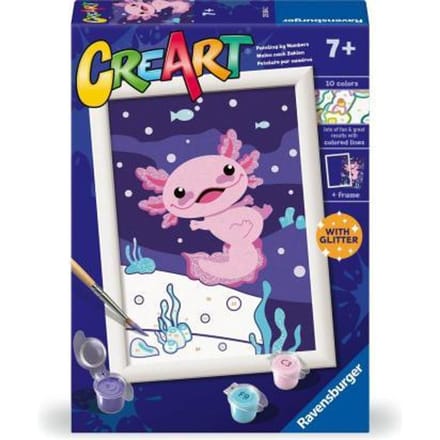 Ravensburger - CreArt - Axolotl - Schilderen op Nummer voor Kinderen