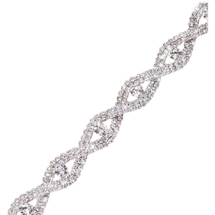 Strass armband -Plus size -extra lang-zilverkleur -21-27 cm- Charme Bijoux