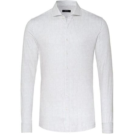 Desoto Luxury Overhemd Allover Stripes Taupe / male