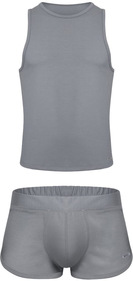 SUKREW 1x Shorts + 1x Vest Multipack Studio Grey - MAAT XS