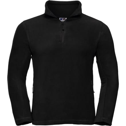 Russell Heren 1/4 Ritssluiting Outdoor Fleece Top (Zwart)