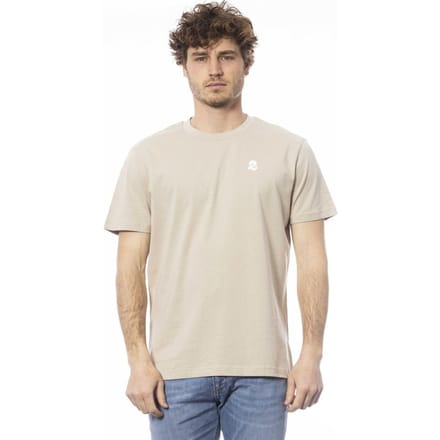 Beige T-shirt Casual Stijl