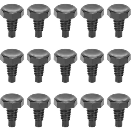 15 stuks Snooker Pool Keu Onderkant Cover Set Staartplug Beschermkap Anti-botsing Biljart Accessoire gray