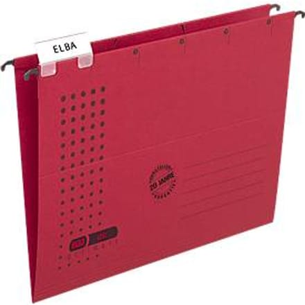 ELBA chic® ULTIMATE hangmappen, voor formaten tot A4, open aan zijkant, rood
