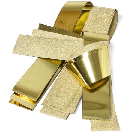 Papieren strips glanzend "Glitter, goud", 50mm - Goud