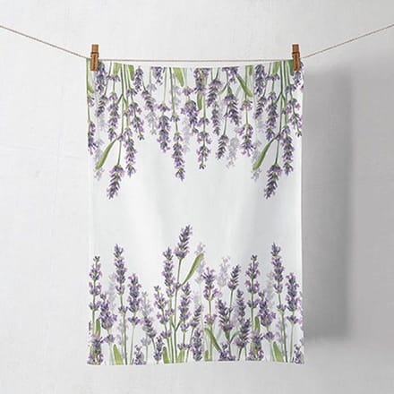 Ambiente - Lavender Shades White - Theedoek