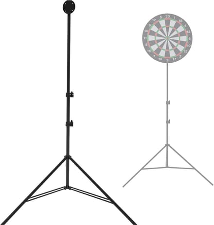 Dartbord standaard - Dartstandaard - Thuis Darten - Verstelbare Hoogte - 84-194 cm - Zwart