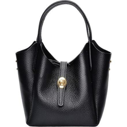 Isabella Rhea Zwart Rundleer Tas