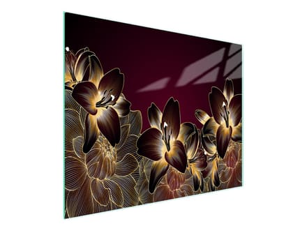 TMK ArtDeko - Snijplank van gehard glas - 52x30 cm - Orchidee