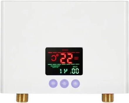 Doorstroomverwarmer - Elektrische Boiler - Direct Warm Water - LCD Temperatuurdisplay - 21 cm - Wit