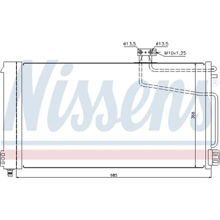 Condensator, airconditioning NISSENS 940145