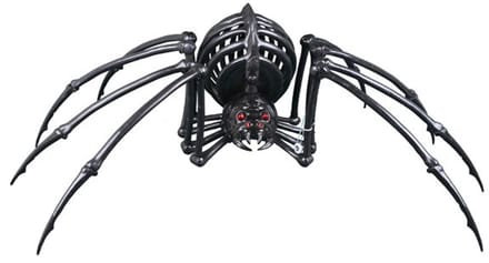 Halloweendecoratie: Grote Zwarte Spin - licht en geluid (105x67x36cm)