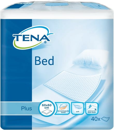TENA - Bed Onderlegger Plus 60 x 60 cm - 4 x 40 stuks - Voordeelverpakking