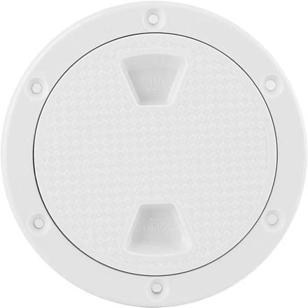 Inspectieluik Deksel Ronde Dekplaat Wit - 4 inch - Boot Accessoire - Witte Schroef