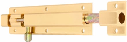 AMIG schuifslot/plaatgrendel - aluminium - 25cm - goud - incl schroeven - deur - raam