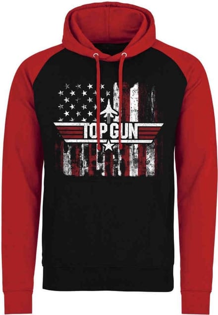 Top Gun Hoodie/trui -M- America Zwart/Rood