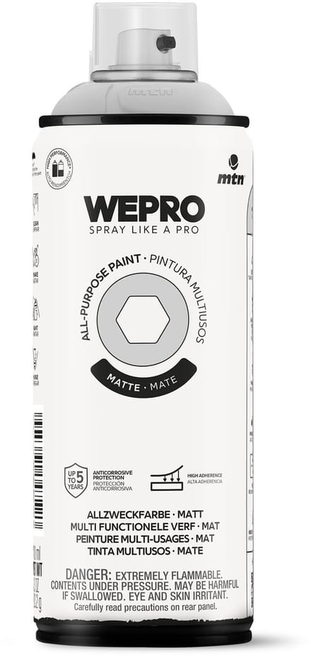 Spuitbus Grijs Halo Mat MTN WEPRO ALL-PURPOSE PAINT 400ML