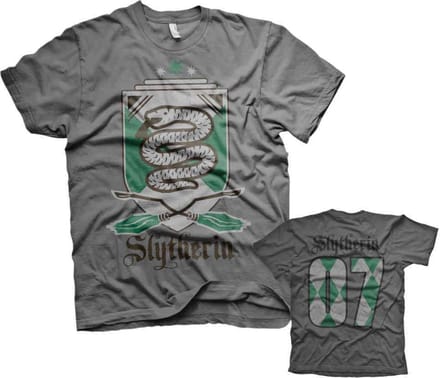 Harry Potter Heren Tshirt -M- Slytherin 07 Grijs