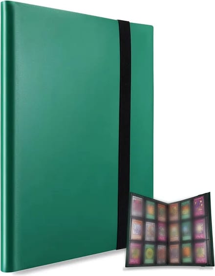 Verzamelmap - Map voor 360 Kaarten - 20 Pagina’s - 9 Pocket - A4 Formaat - Premium Kwaliteit - Box - Groen