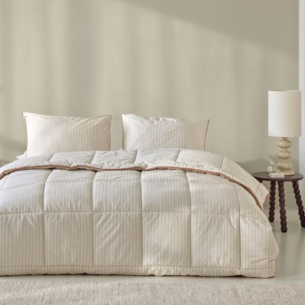 Walra Dekbed zonder overtrek Whimsy Lines - 140x200 - 100% Katoen (BCI) - Off White