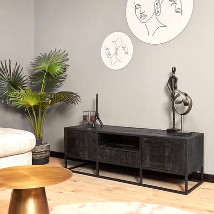 Starfurn - Tv meubel Denver - Zwart - 45x145x50 cm