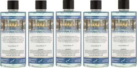 Handzeep Hammam Herbal 500 ml - set van 5 stuks - Voordeelverpakking