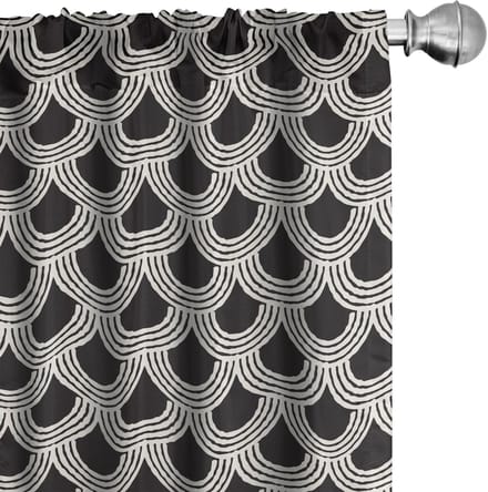ABAKUHAUS – Gestreepte gordijnen 2x75x225 cm – Microvezel, halfschaduw