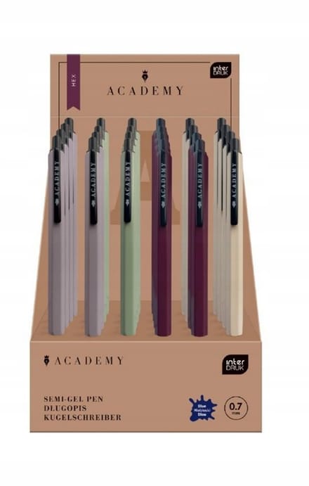 Interdruk HEX Academy Metalen Automatische Pen - Blauwe Inkt