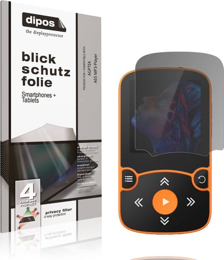 dipos – Matte Privacy Screenprotector geschikt voor AGPTEK A65 MP3-Player | Anti-Spy Beschermfolie