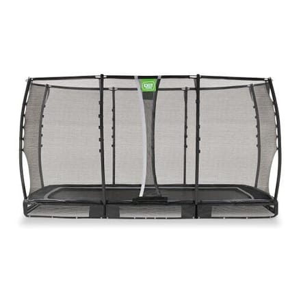 EXIT Allure Premium Trampoline 214x366cm - Inground - Ingraaftrampoline - Rechthoekig - Voor Kinderen - Zwart