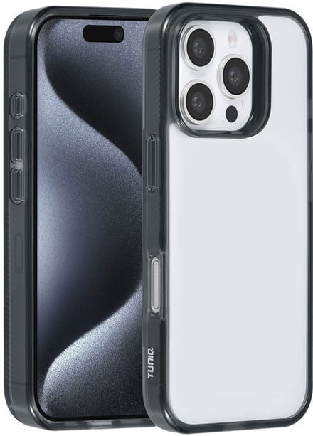 TUNIQ Back cover iPhone 16 Pro - Silicone - Zwart - Verstevigde hoeken - Draadloos opladen