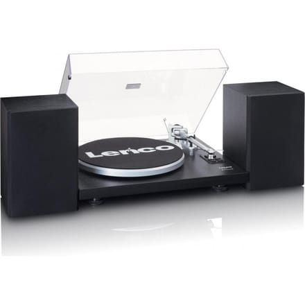 Lenco Platenspeler met Bluetooth - Twee externe Speakers - Ingebouwde Versterker - LS-500BK - Zwart