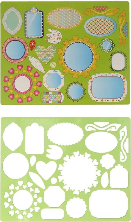 Tekensjabloon Spiegels, 27x19cm