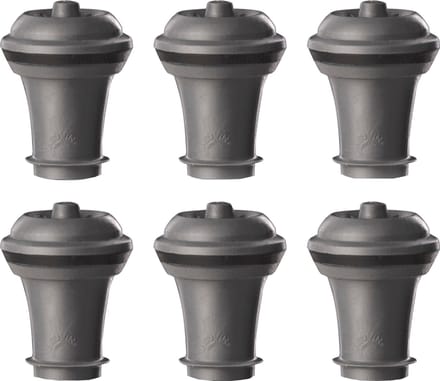 Vacu Vin Wijnstoppers Set van 6 – Reserve Afsluitdoppen voor Wine Saver – Herbruikbaar – Grijs
