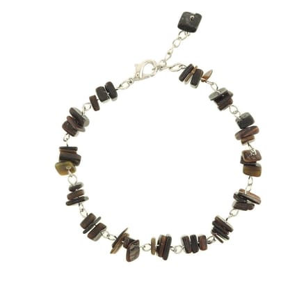 Behave Dames armband met bruine schelp