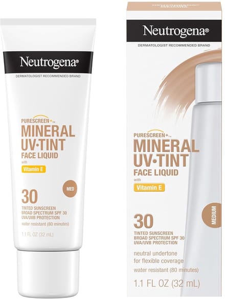 Neutrogena - Purescreen + Mineral UV Tint Face Liquid met Vitamin E - Medium SPF 30 - 32 ml