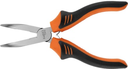 NEO Serie - Gebogen Lange Neus Tang - 180 mm - Inductiegehard - Ergonomische Handgreep