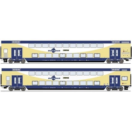 Roco 6220106 H0 2-delige set dubbeldekswagons van de metronoom Set van 2: 2e klas DBPza
