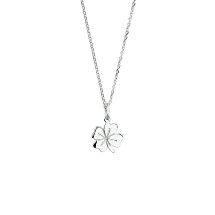 Glams ketting klavertje 1,1 mm 41 + 4 cm - Zilver