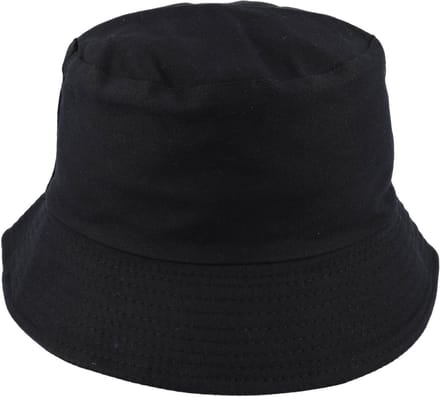 Haarsoires Bucket Hat Hoedje – Effen – Zwart - Vissershoedje - voor Dames & Heren