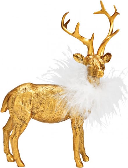 Hert gemaakt van poly goud - (B/H/D) 13cm x hoogte 18cm x 7cm - smal