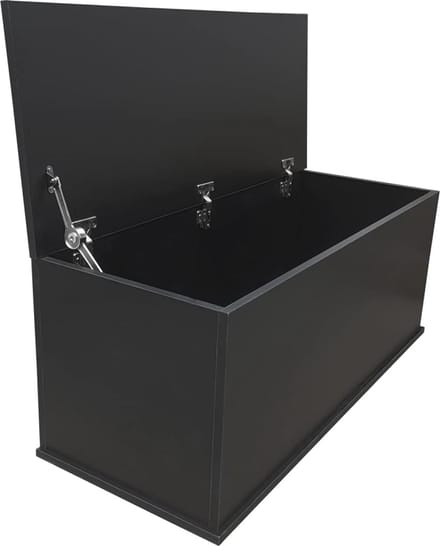 Zwarte Opbergkist - 100 cm - Multifunctionele Speelgoed- en Dekenopberger