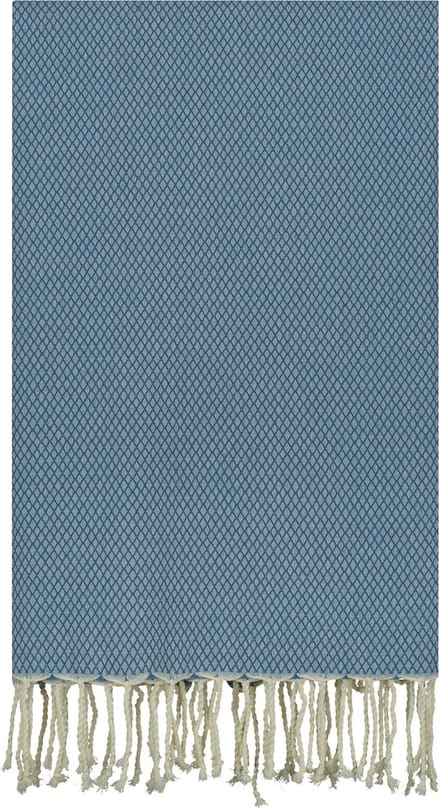 Lantara Plaid Katoen Ottoman - Petrol Blauw - 190x300cm