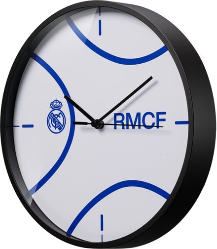 Real Madrid Wandklok - RMCF - 25 cm - Wit/Blauw
