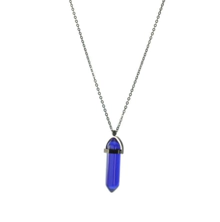 Behave - Minimalistische Ketting met Blauwe Glassteen