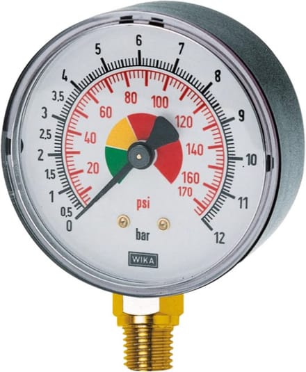 CriKo manometer voor bandenblaaspistool - 1/4" aansluiting - 0 tot 12 bar