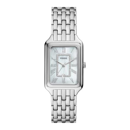 Fossil RAQUEL ES5306 Dames Horloge 26 mm - Zilverkleurig