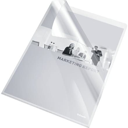 Insteekmap l-model esselte standaard copy safe 0.11mm pp a4 transparant 10 stuks
